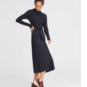 Rag & Bone Draped Shaw Midi Dress - Black